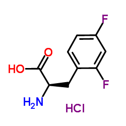 2,4-Difluoro-D-phenylalanine hydrochloride (1:1) Structure