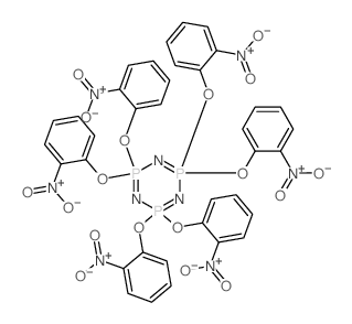 1,3,5,2,4,6-Triazatriphosphorine,2,2,4,4,6,6-hexahydro-2,2,4,4,6,6-hexakis(2-nitrophenoxy)- (9CI) Structure
