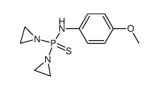 N-<4-Methoxy-phenyl>-N'.N'.N'.N'-diaethylen-thiophosphorsaeure-triamid结构式