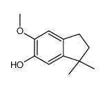 6-methoxy-3,3-dimethylindan-5-ol structure