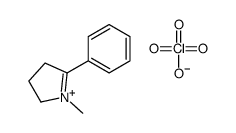 1-methyl-5-phenyl-3,4-dihydro-2H-pyrrol-1-ium,perchlorate结构式