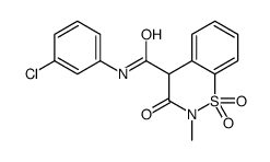 N-(3-Chlorophenyl)-2-methyl-3-oxo-3,4-dihydro-2H-1,2-benzothiazin e-4-carboxamide 1,1-dioxide Structure