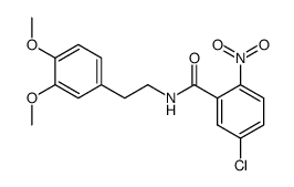5-chloro-N-[2-(3,4-dimethoxyphenyl)ethyl]-2-nitrobenzamide结构式