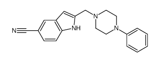 2-[(4-phenylpiperazin-1-yl)methyl]-1H-indole-5-carbonitrile Structure