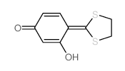 2,5-Cyclohexadien-1-one,4-(1,3-dithiolan-2-ylidene)-3-hydroxy- structure