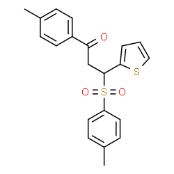 3-Thiophen-2-yl-3-(toluene-4-sulfonyl)-1-p-tolyl-propan-1-one structure