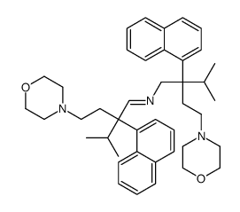 4-[4-Methyl-3-[N-[3-methyl-2-(2-morpholinoethyl)-2-(1-naphtyl)butyl]formimidoyl]-3-(1-naphtyl)pentyl]morpholine结构式