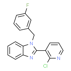2-(2-CHLORO-3-PYRIDINYL)-1-(3-FLUOROBENZYL)-1H-1,3-BENZIMIDAZOLE结构式