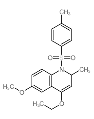 4-ethoxy-6-methoxy-2-methyl-1-(4-methylphenyl)sulfonyl-2H-quinoline结构式