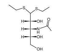 3-Acetylamino-3-deoxy-D-ribose diethyl dithioacetal structure