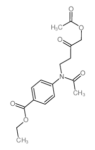 ethyl 4-[acetyl-(4-acetyloxy-3-oxo-butyl)amino]benzoate结构式