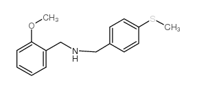N-[(2-methoxyphenyl)methyl]-1-(4-methylsulfanylphenyl)methanamine结构式