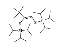 3,3-dimethyl-1,2-bis-triisopropylsilanylsulfanyl-but-1-ene Structure