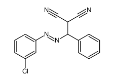 2-[[(3-chlorophenyl)diazenyl]-phenylmethyl]propanedinitrile Structure