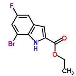 7-Bromo-5-fluoro-1H-indole-2-carboxylic acid ethyl ester structure