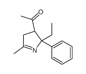 1-[(2R,3R)-2-Ethyl-5-methyl-2-phenyl-3,4-dihydro-2H-pyrrol-3-yl]e thanone结构式