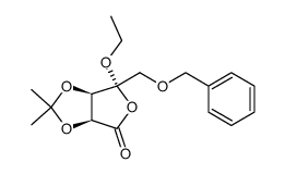 (3S,4R,5R)-5-(benzyloxymethyl)-3,4-(isopropylidenedioxy)-5-ethoxy-4,5-dihydrofuran-2(3H)-one结构式