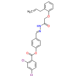 4-[(E)-{[(2-Allylphenoxy)acetyl]hydrazono}methyl]phenyl 2,4-dichlorobenzoate结构式