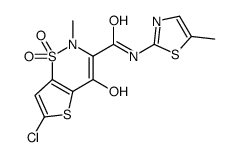6-chloro-4-hydroxy-2-methyl-N-(5-methyl-1,3-thiazol-2-yl)-1,1-dioxothieno[2,3-e]thiazine-3-carboxamide Structure