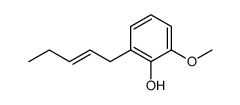 1-methoxy-6-(pent-2-enyl)phenol结构式