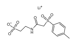 2-(4-methylphenyl)sulfonyl-N-(2-sulfoethyl) acetamide, lithium salt Structure