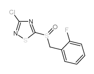 3-chloro-5-[(2-fluorophenyl)methylsulfinyl]-1,2,4-thiadiazole Structure