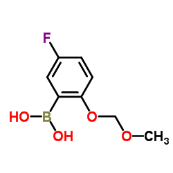 5-氟-2-(甲氧基甲氧基)苯硼酸结构式