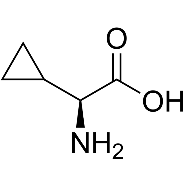(2S)-Amino(cyclopropyl)acetic acid Structure