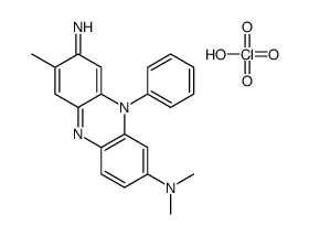 3-Amino-7-(dimethylamino)-2-methyl-5-phenylphenazinium perchlorate structure