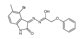 N'-(4-bromo-5-methyl-2-oxoindol-3-yl)-2-phenoxyacetohydrazide Structure