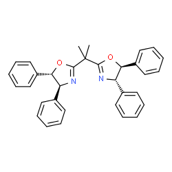 (4S,4'S,5S,5'S)-2,2'-(1-甲基亚乙基)双[4,5-二氢-4,5-二苯基噁唑]结构式