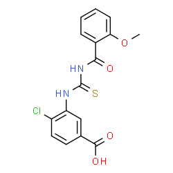 4-CHLORO-3-[[[(2-METHOXYBENZOYL)AMINO]THIOXOMETHYL]AMINO]-BENZOIC ACID结构式