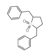 Thiophene,tetrahydro-2,5-bis(phenylmethyl)-, 1,1-dioxide Structure
