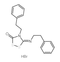 4-phenethyl-5-phenethylimino-1,2,4-dithiazolidin-3-one structure