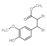 methyl 2,3-dibromo-3-(4-hydroxy-3-methoxy-phenyl)propanoate结构式