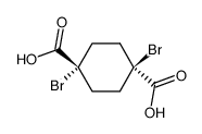 1,4-dibromo-cyclohexane-1r,4t-dicarboxylic acid Structure