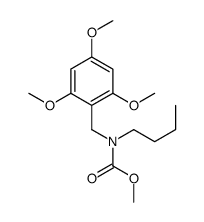 methyl N-butyl-N-[(2,4,6-trimethoxyphenyl)methyl]carbamate Structure