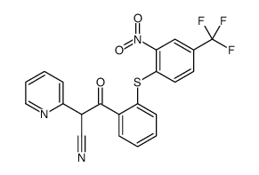 3-[2-[2-nitro-4-(trifluoromethyl)phenyl]sulfanylphenyl]-3-oxo-2-pyridin-2-ylpropanenitrile Structure