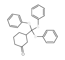 3-(Tris(phenylthio)methyl)cyclohexanone结构式