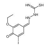 [[(E)-(3-ethoxy-5-iodo-4-oxocyclohexa-2,5-dien-1-ylidene)methyl]amino]thiourea Structure