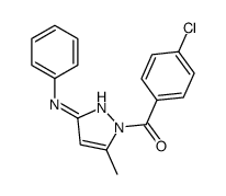 (3-anilino-5-methylpyrazol-1-yl)-(4-chlorophenyl)methanone Structure