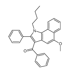(1-butyl-5-methoxy-2-phenylbenzo[g]indol-3-yl)-phenylmethanone结构式