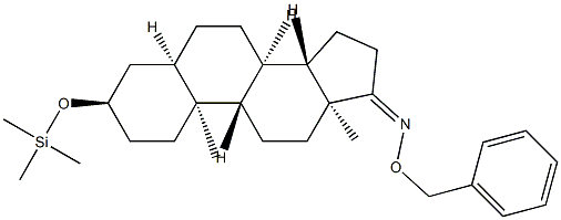 3α-(Trimethylsiloxy)-5β-androstan-17-one O-benzyl oxime结构式