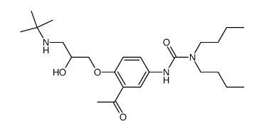 3-[3-Acetyl-4-(3-tert-butylamino-2-hydroxy-propoxy)-phenyl]-1,1-dibutyl-urea结构式
