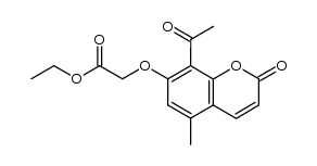ethyl [(5-methyl-8-acetyl-7-coumarinyl)oxy]acetate结构式