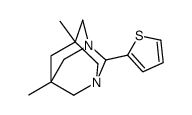 1,3-Diazatricyclo[3.3.1.13,7]decane,5,7-dimethyl-2-(2-thienyl)-(9CI) structure
