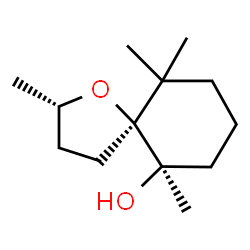 [2alpha,5beta(S*)]-2,6,10,10-tetramethyl-1-oxaspiro[4.5]decan-6-ol结构式