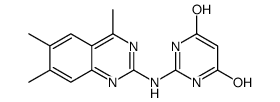 4-hydroxy-2-[(4,6,7-trimethylquinazolin-2-yl)amino]-1H-pyrimidin-6-one结构式