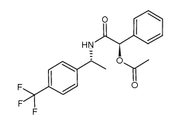 (1R)-2-oxo-1-phenyl-2-({1-(R)-[4-(trifluoromethyl)phenyl]ethyl}amino)ethyl acetate结构式