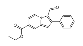 ethyl 3-formyl-2-phenylindolizine-7-carboxylate结构式